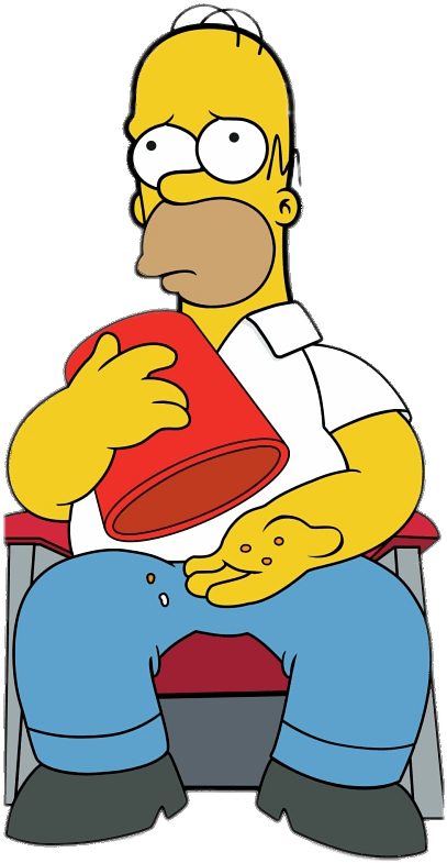 Homer Simpson Ran Out Of Popcorn - Homer Simpson Png Face Clipart (880x860), Png Download