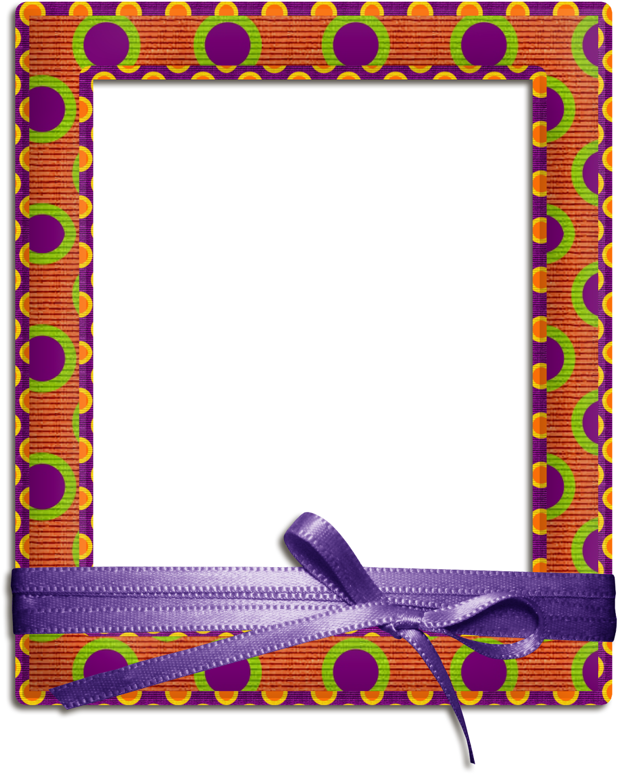 Funny Polka Dots - Picture Frame Clipart (1280x1600), Png Download