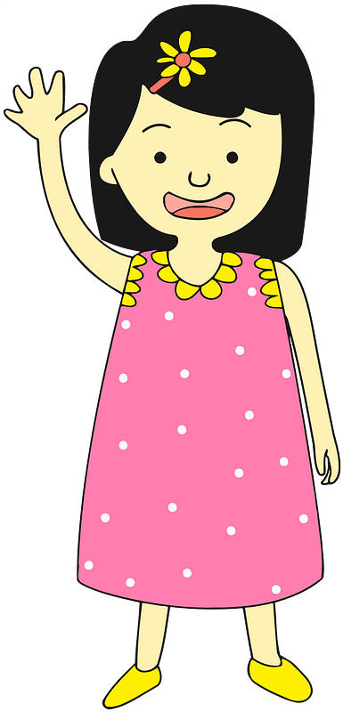 Girl In Pink Dress Clipart - Png Download (407x800), Png Download