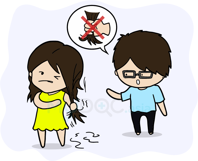 Lisa Pulling Her Hair - Cartoon Clipart (800x650), Png Download