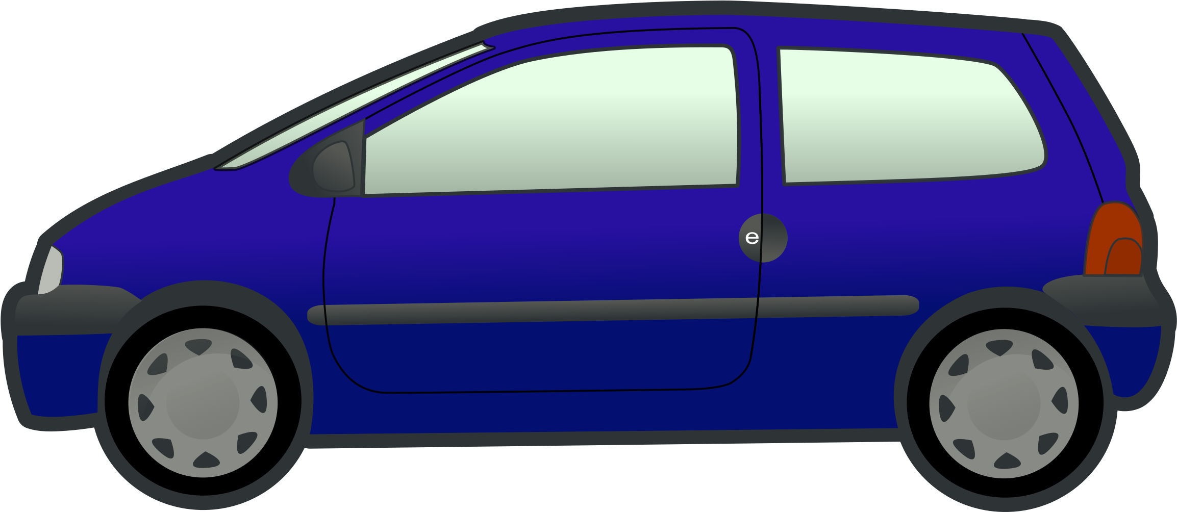 Van Clipart Blue Png Free Library Clipart - Car Blue Clip Art Transparent Png (2400x1003), Png Download