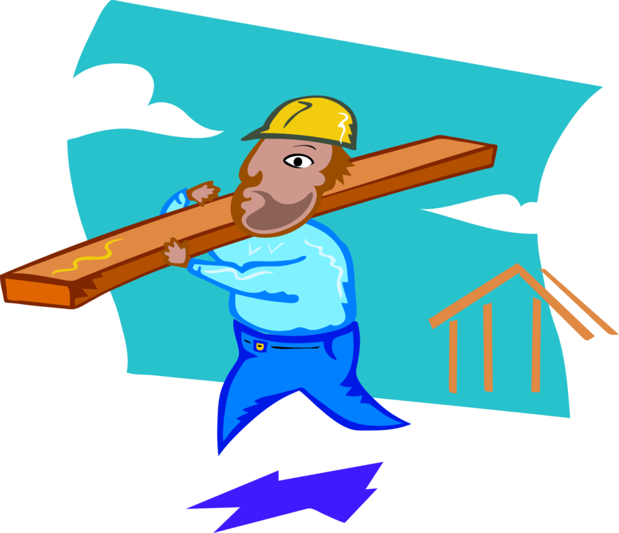 Transparent Construction Clip Art - Carpenter Clipart - Png Download (871x750), Png Download