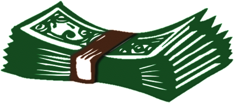 Money Clip Art - Money Clipart Black And White Png Transparent Png (1024x469), Png Download