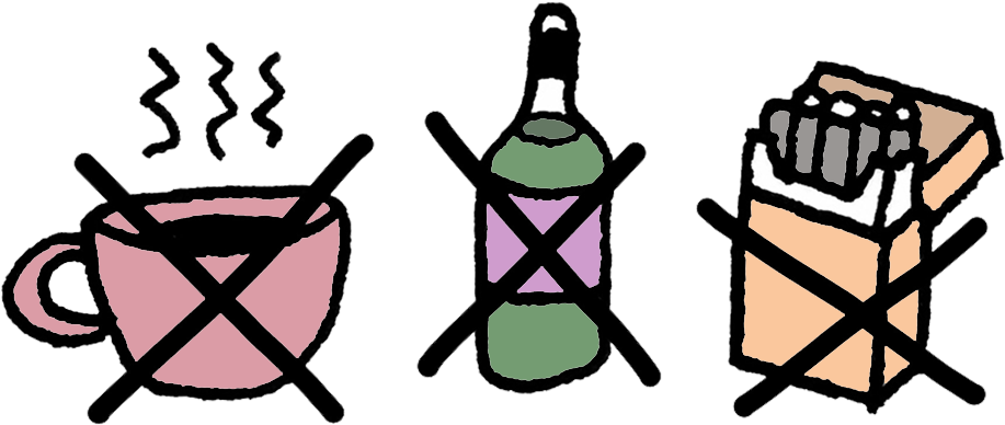 Stress Clipart Physical Activity, Stress Physical Activity - Avoid Caffeine Alcohol And Nicotine - Png Download (1034x437), Png Download