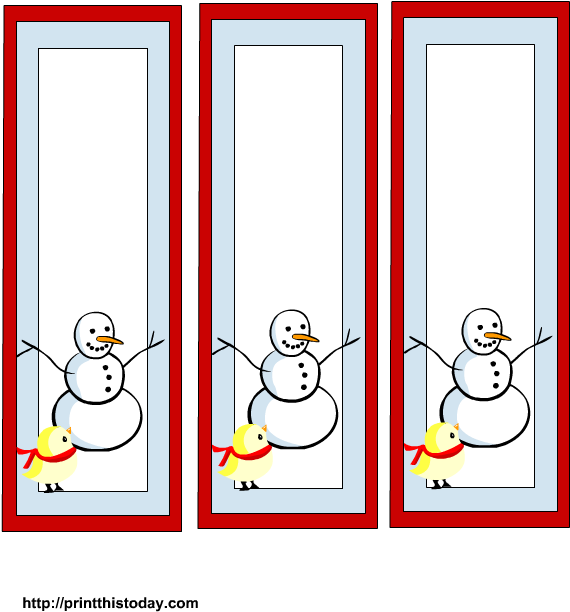 Transparent Templates Bookmark Free Printable Bookmarks - Free Printable Winter Coloring Bookmarks Clipart (570x612), Png Download