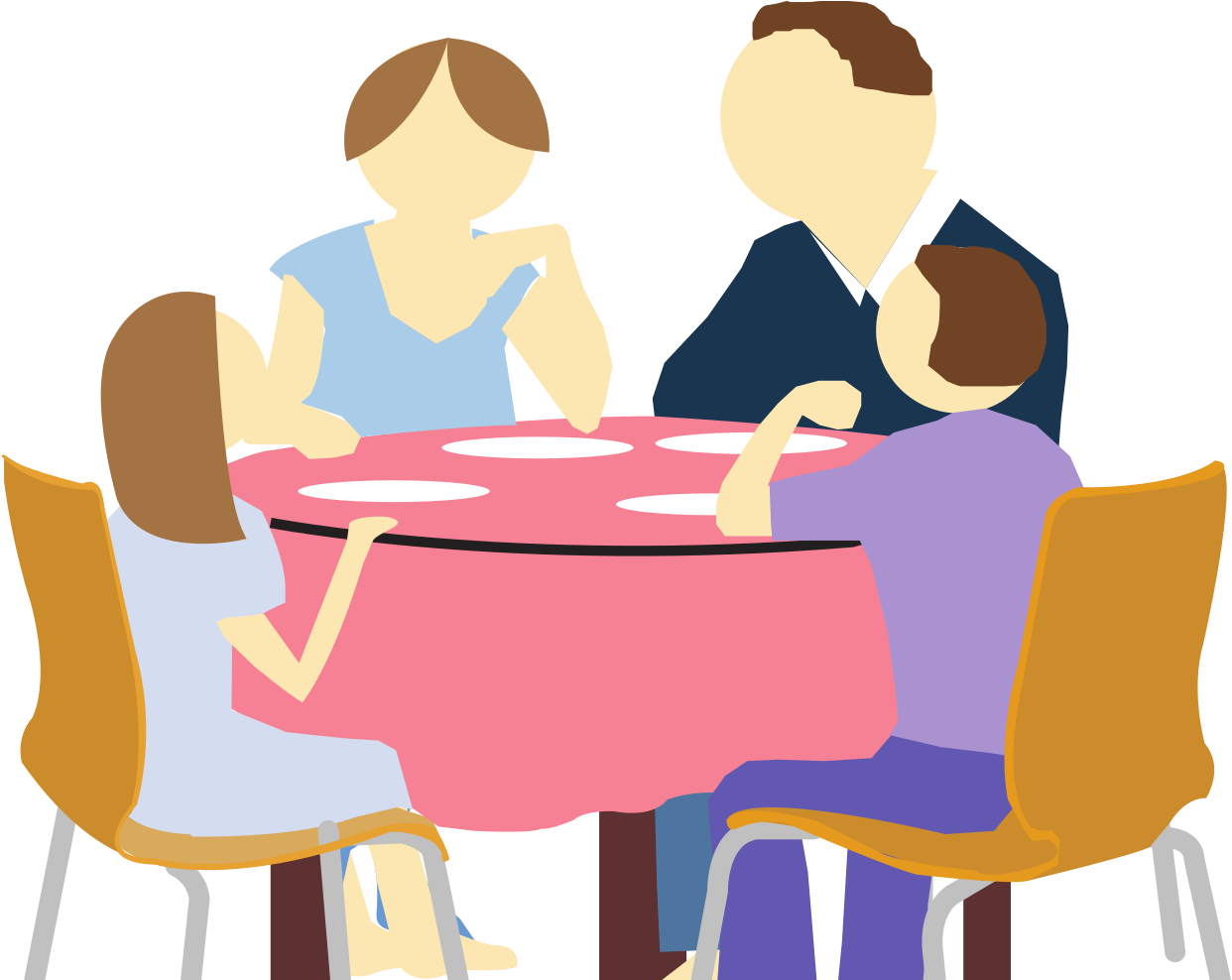Family Eating Clipart Transparent - Png Download (1280x987), Png Download