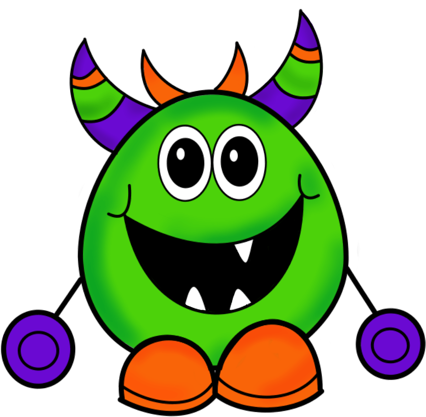 Halloween Monster Clipart Free Clipart Images - Free Clipart Cartoon Images Of Monsters - Png Download (1375x1348), Png Download