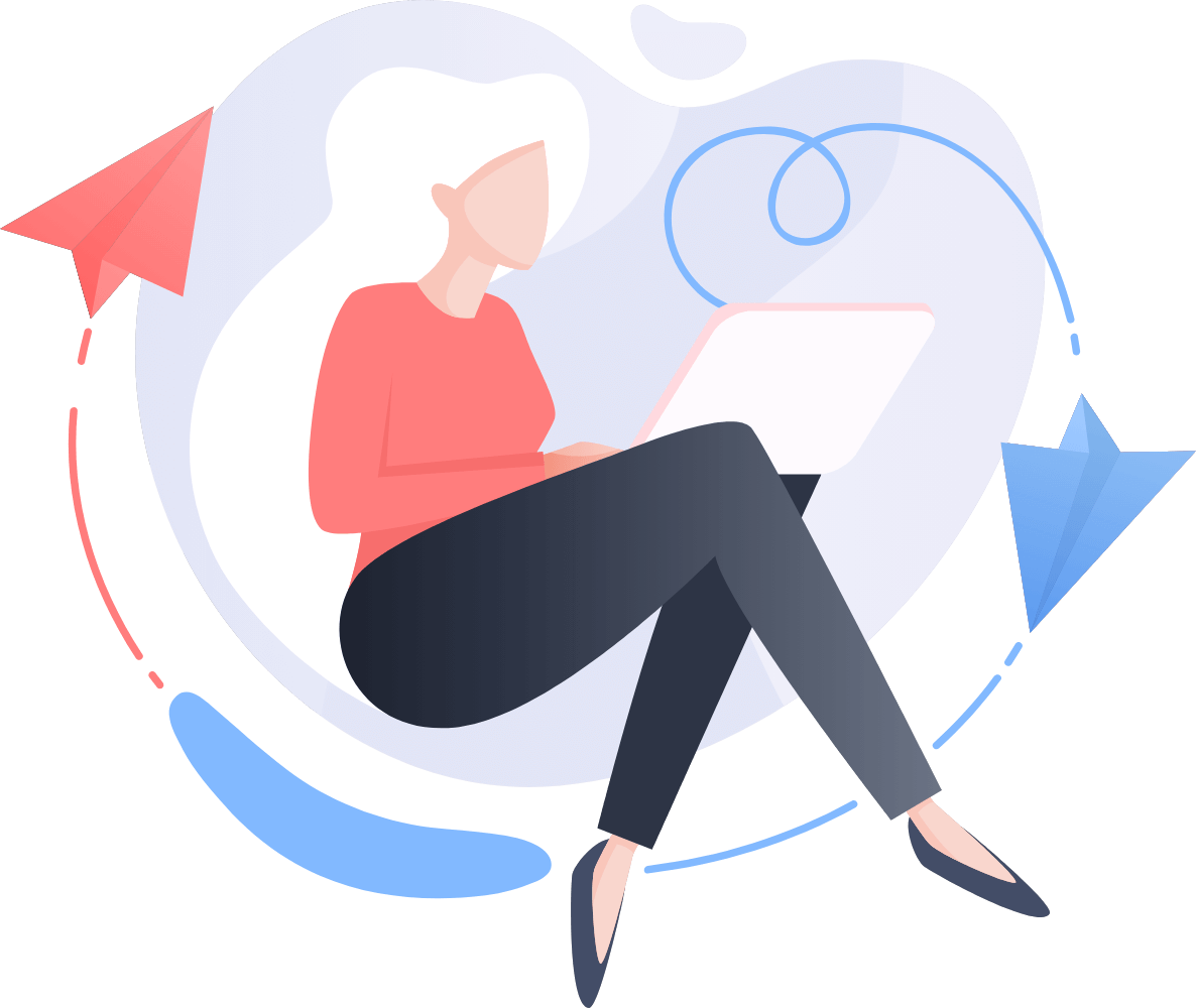 Image Of A Woman On A Computer Representing Someone - Illustration Clipart (1186x1000), Png Download