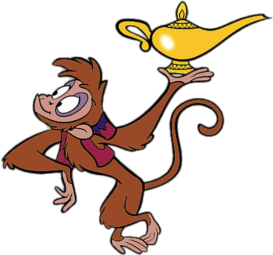 Abu Holding The Lamp - Abu Aladdin Magic Carpet Clipart (728x520), Png Download
