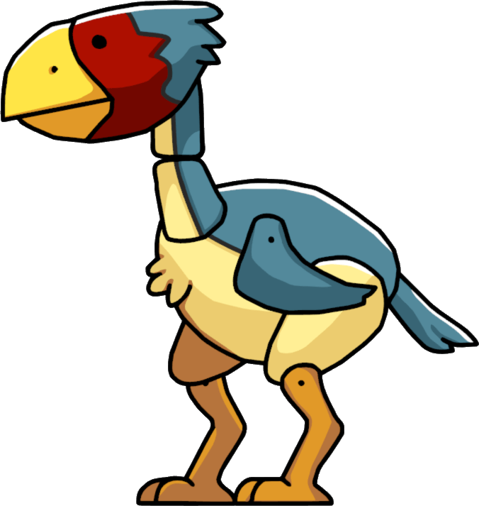 Scribblenauts Gastornis - Scribblenauts Terror Bird Clipart (676x713), Png Download