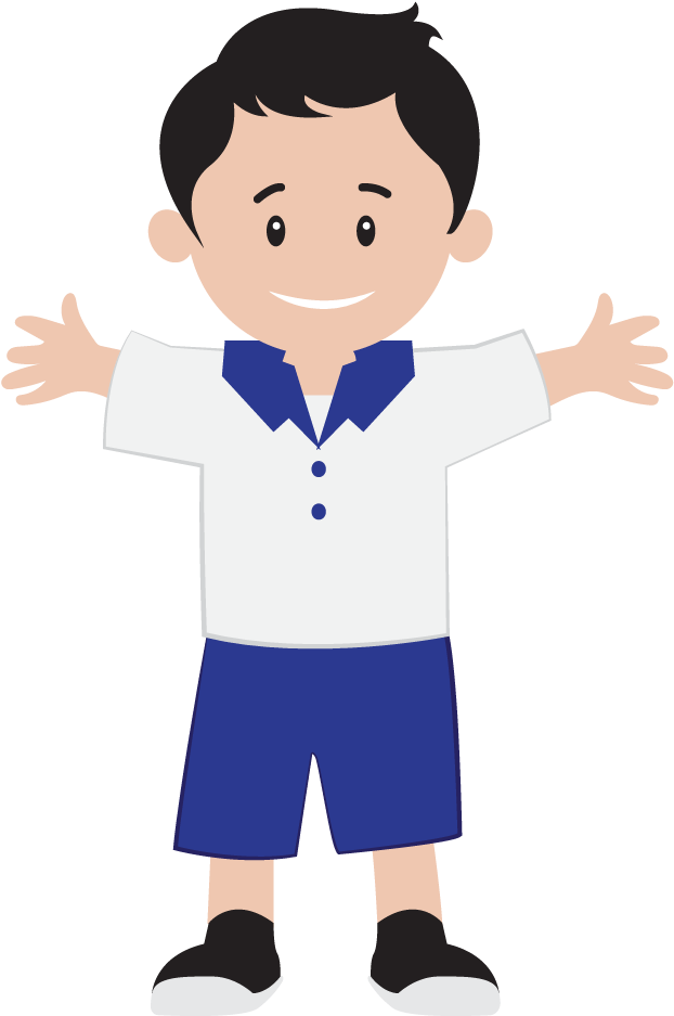 Kid In Uniform - Cartoon Clipart (644x959), Png Download