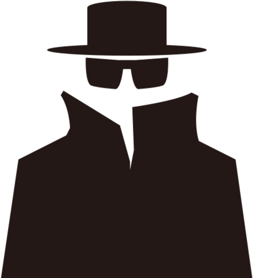 Агент разведчик. Шпион в шляпе. силуэт шпиона. силуэт детектива в шляпе. секретный агент шпион.