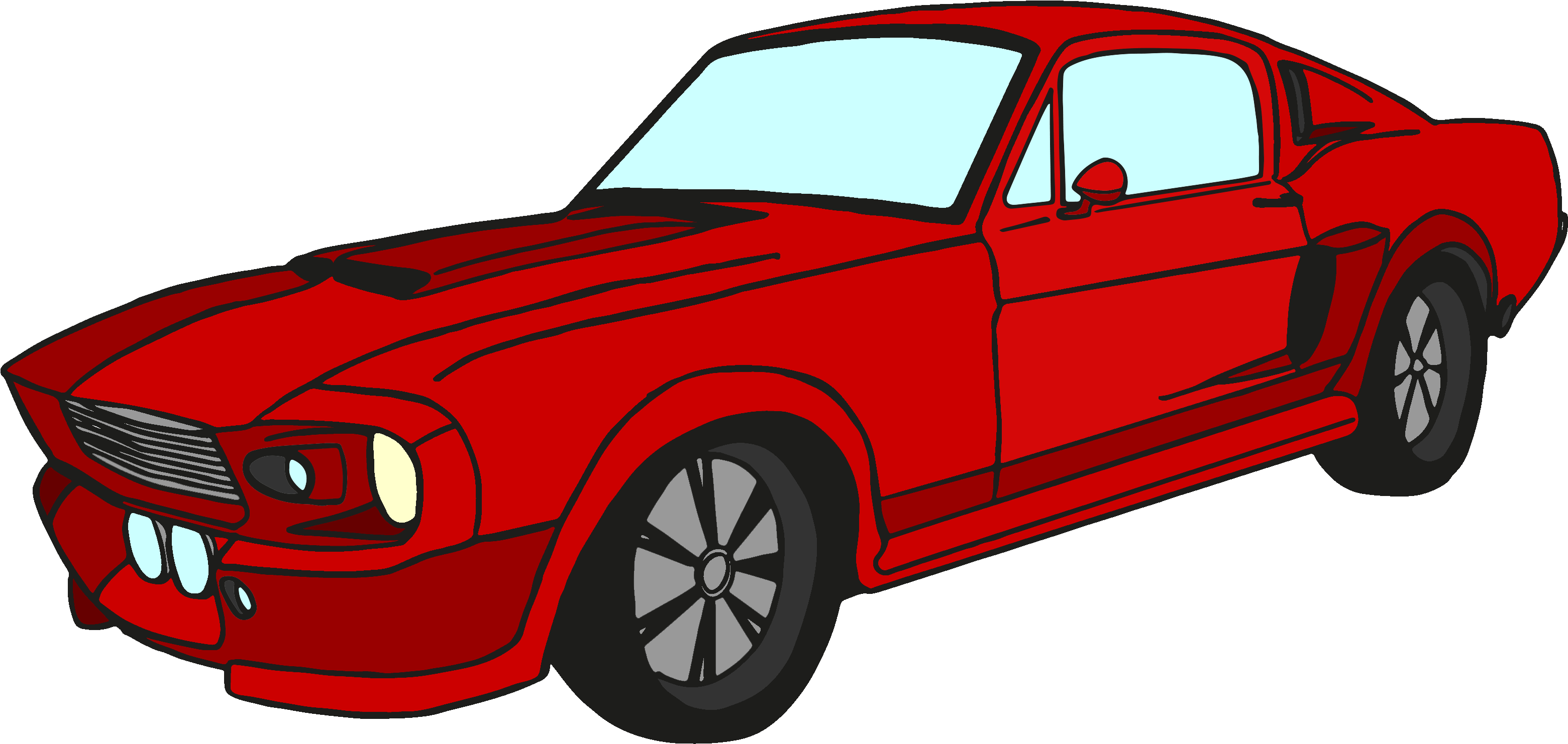 Hot Wheels Clipart Ford Gt - Clipart Mustang Car - Png Download (3508x2480), Png Download