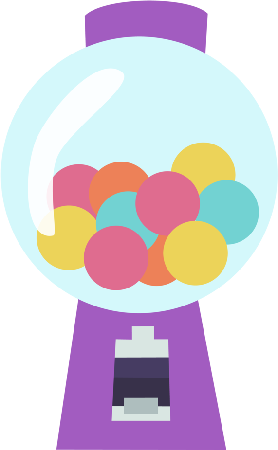 Gumball Machine Clipart Bubble Gum - Bubblegum Transparent Background - Png Download (571x925), Png Download