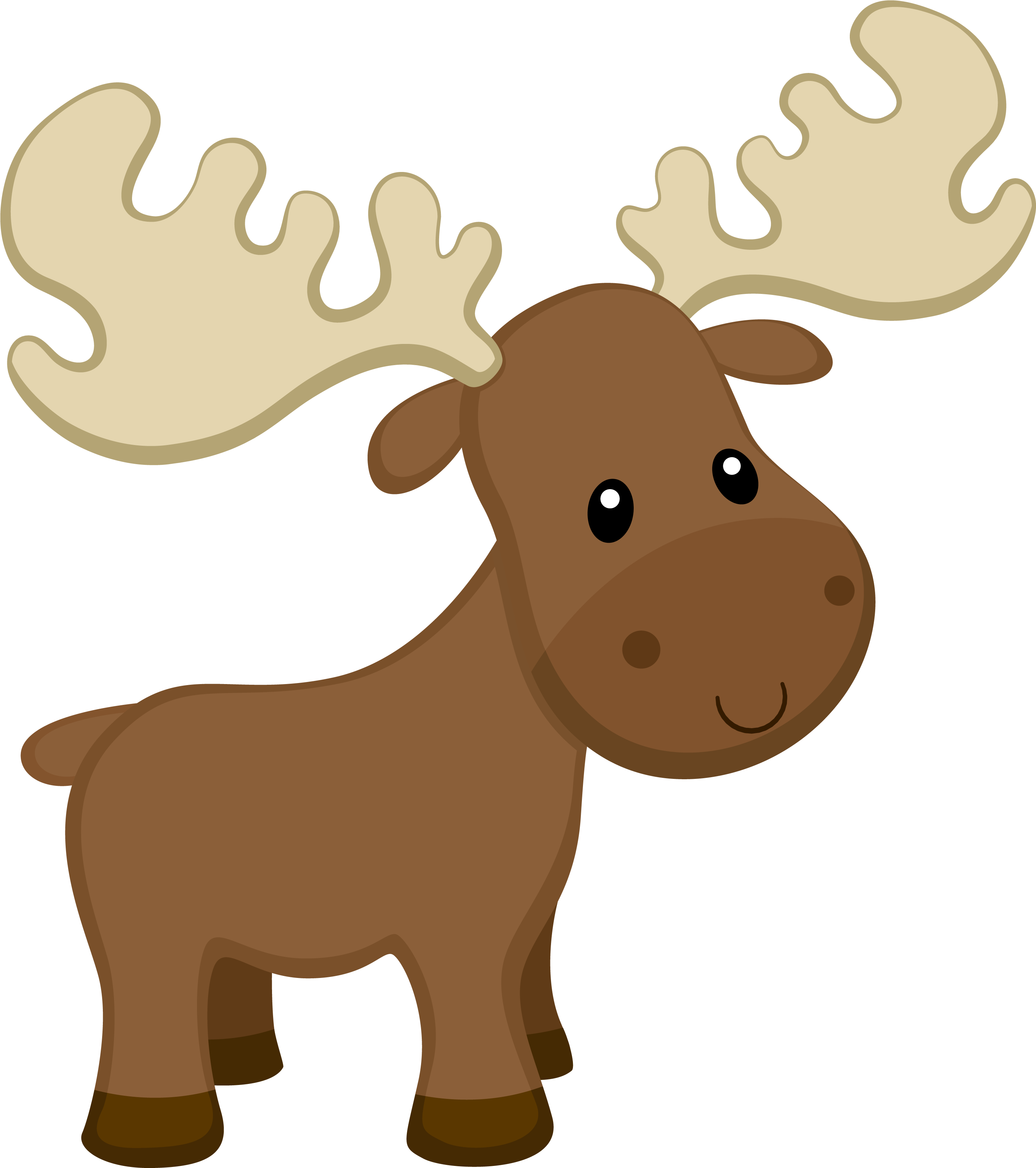 Woodland Moose Clipart - Png Download (3048x3438), Png Download