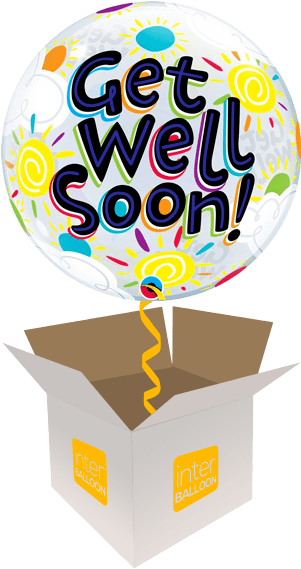 22″ Get Well Soon Sunshine Colours - Balloon Clipart (568x568), Png Download