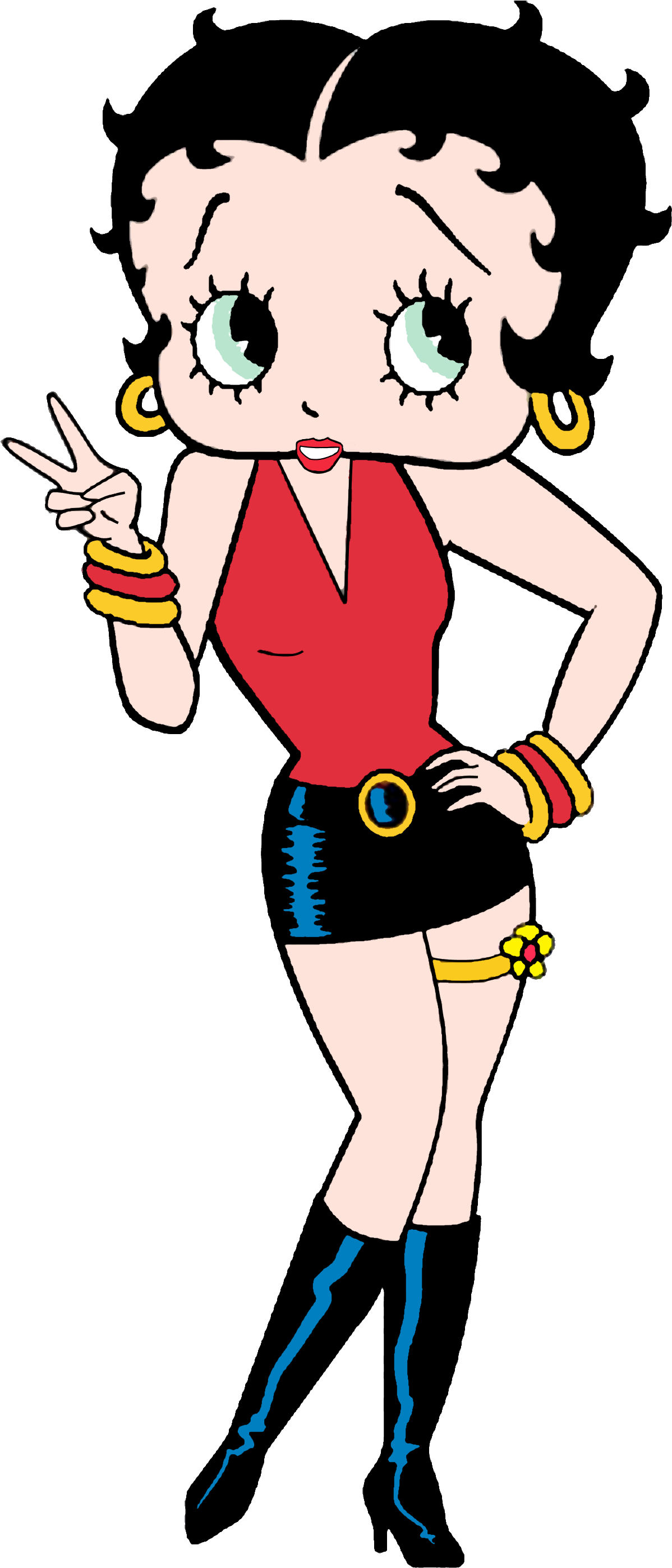 Betty Boop Pictures Archive - Cartoon Drawing Betty Boop Clipart (1210x2800), Png Download