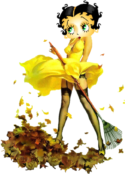 Betty Boop Wearing Garter - Fall Pin Up Girl Clipart (600x600), Png Download