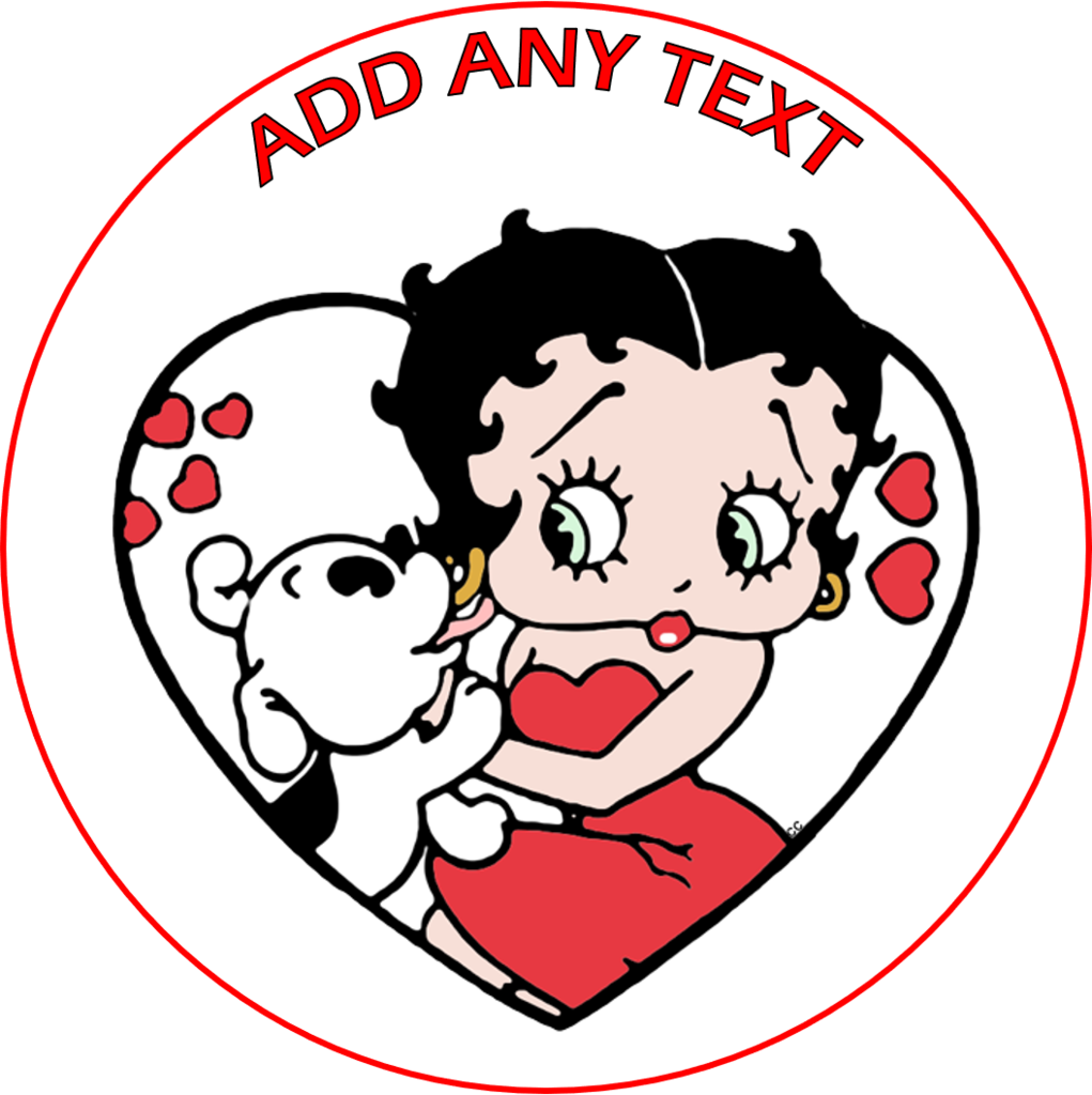 Betty Boop Cake Topper Edible Icing Or Wafer - Old Cartoon Characters Female Clipart (1021x1024), Png Download