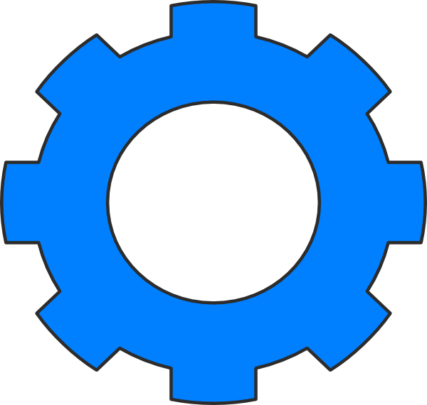 Free Clipart Gear - Blue Gear Png Transparent Png (600x570), Png Download