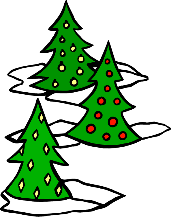Christmas Tree Clipart (593x750), Png Download