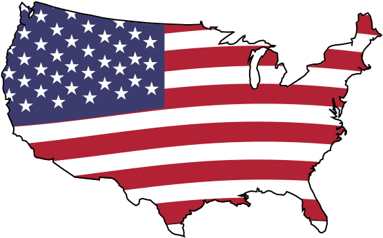 Animation Of American Flag - Border Between France And Spain Clipart (800x400), Png Download