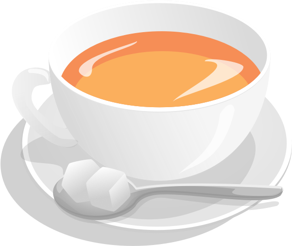 Vector Illustration Of Tea Cup Served On Saucer With - Sugar Free Tea Cup Clipart (600x600), Png Download