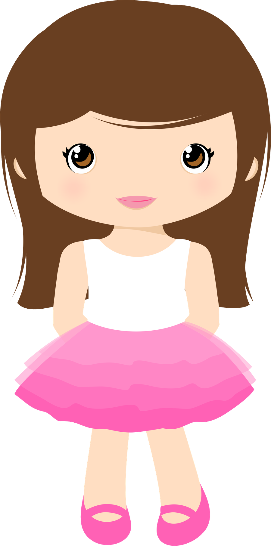 Doll Clipart Baby Doll - Girl Clipart Png Transparent Png (900x1815), Png Download
