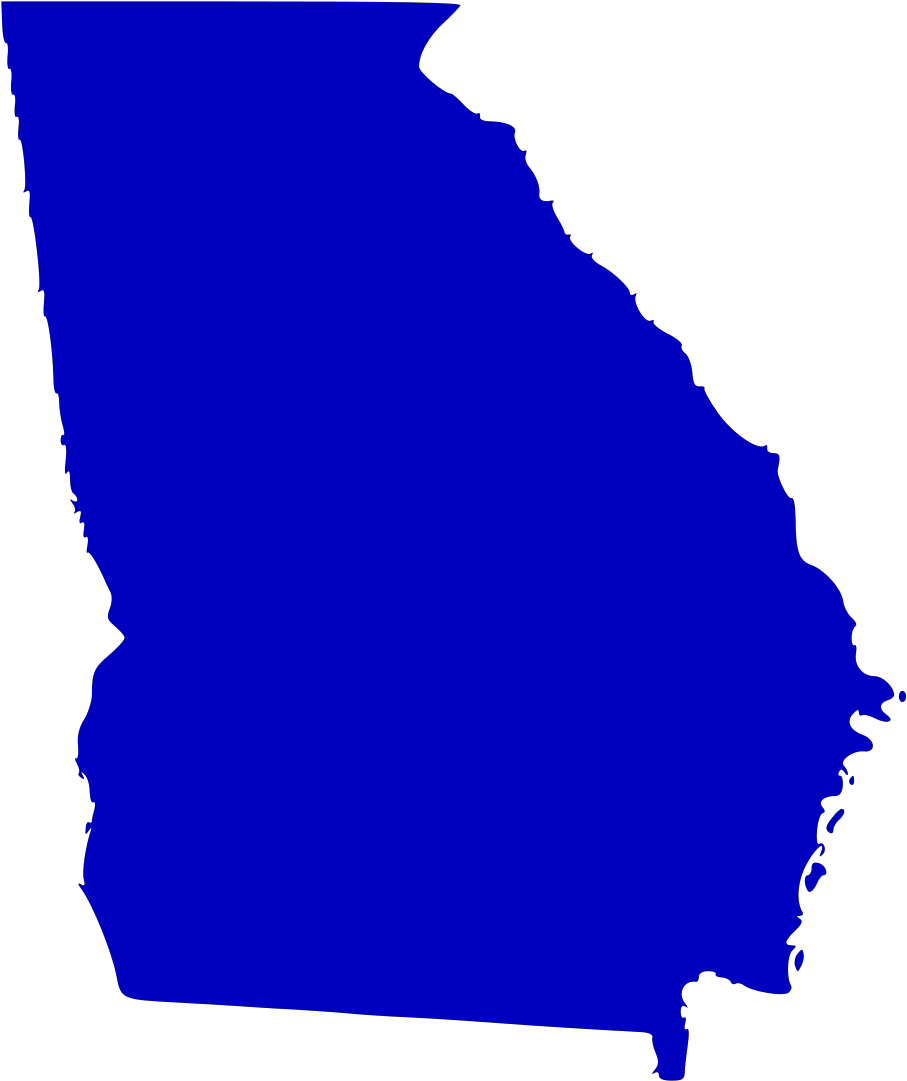 Map Of Georgia Clipart (1600x1600), Png Download