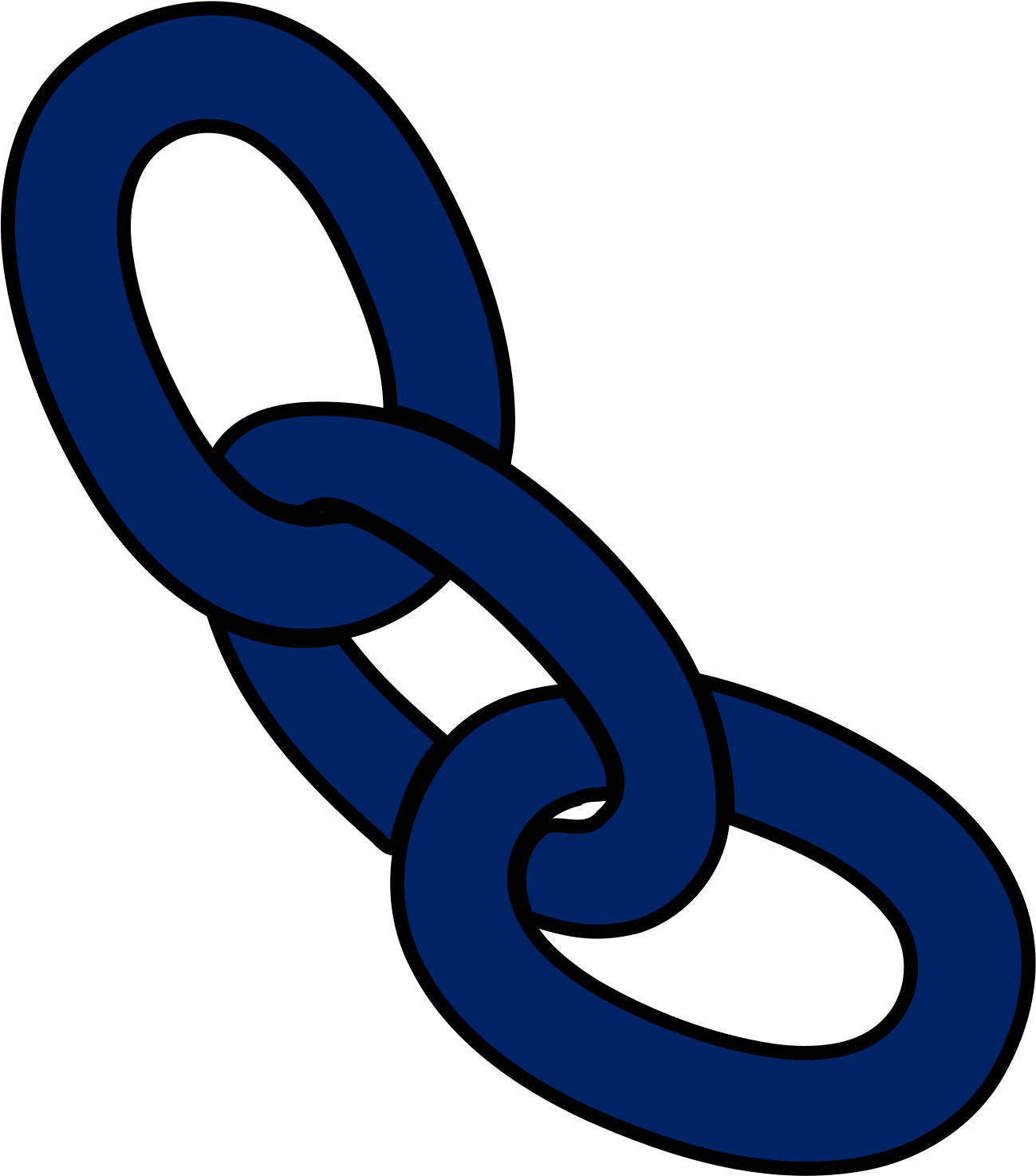 Royal Blue Chain Clip Art At Clker - Blue Chain Png Transparent Png (528x599), Png Download