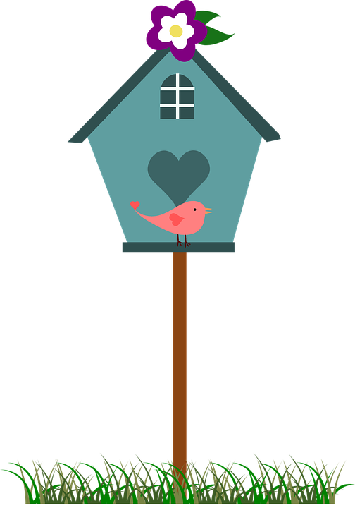 Bird House Clipart Transparent - Clip Art Bird House - Png Download (504x720), Png Download