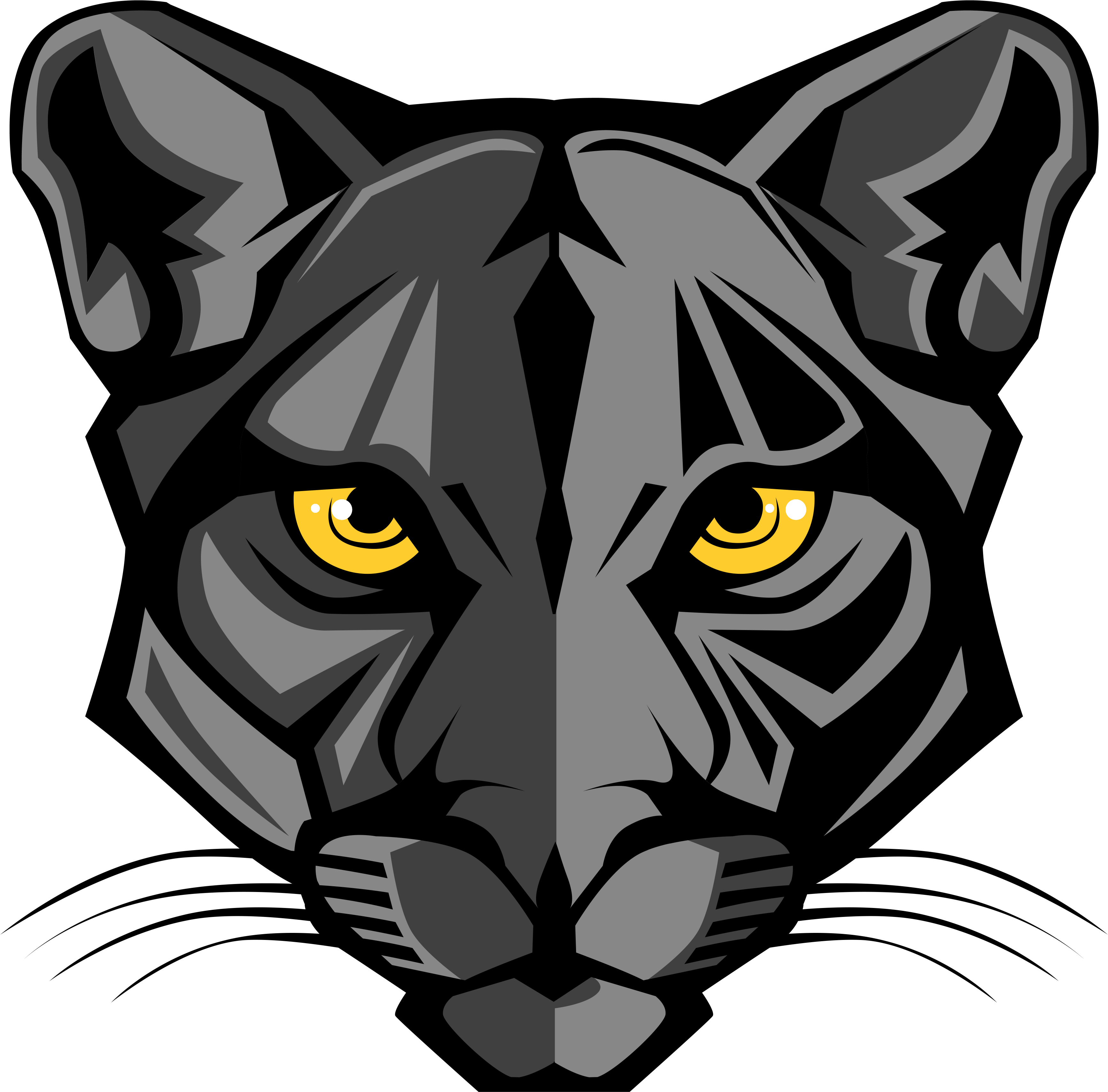 Panther Clipart Face ~ Frames ~ Illustrations ~ Hd - Transparent Panther Logo Png (3500x3450), Png Download