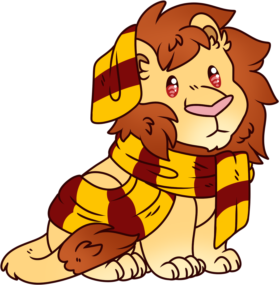 Bundled Up House Mascots Art By Tinymochadeer - Hufflepuff And Gryffindor Cute Mascots Clipart (1280x1280), Png Download
