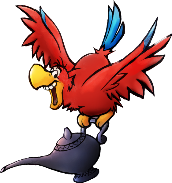 #disney #aladdin #jafar #iago #villins #magiclamp #lamp - Iago Clipart (562x599), Png Download