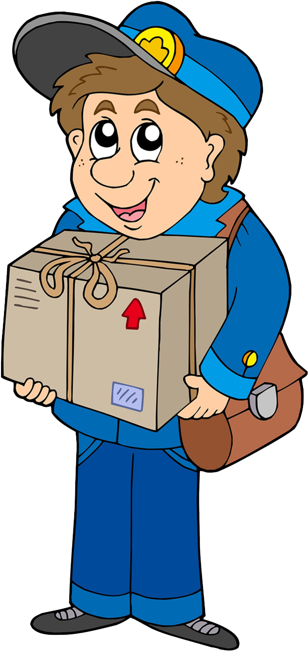 Postman Png Pics - Mailman Clipart Transparent Png (650x1330), Png Download