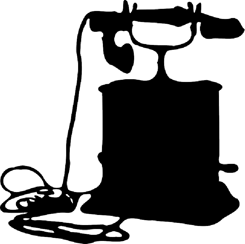 Phone, Silhouette, Telephone, Communication, Telecom Clipart (640x639), Png Download