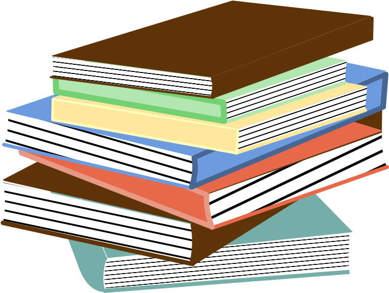 Stack Of Books Vector Image - Cartoon Stack Of Books Png Clipart (600x600), Png Download