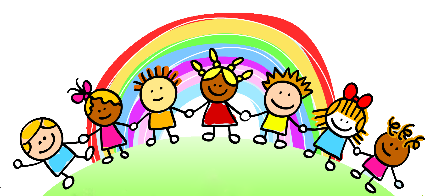 Christian Preschool Lutheran Church Of Our Redeemer - Kids Rainbow Clipart - Png Download (1776x820), Png Download