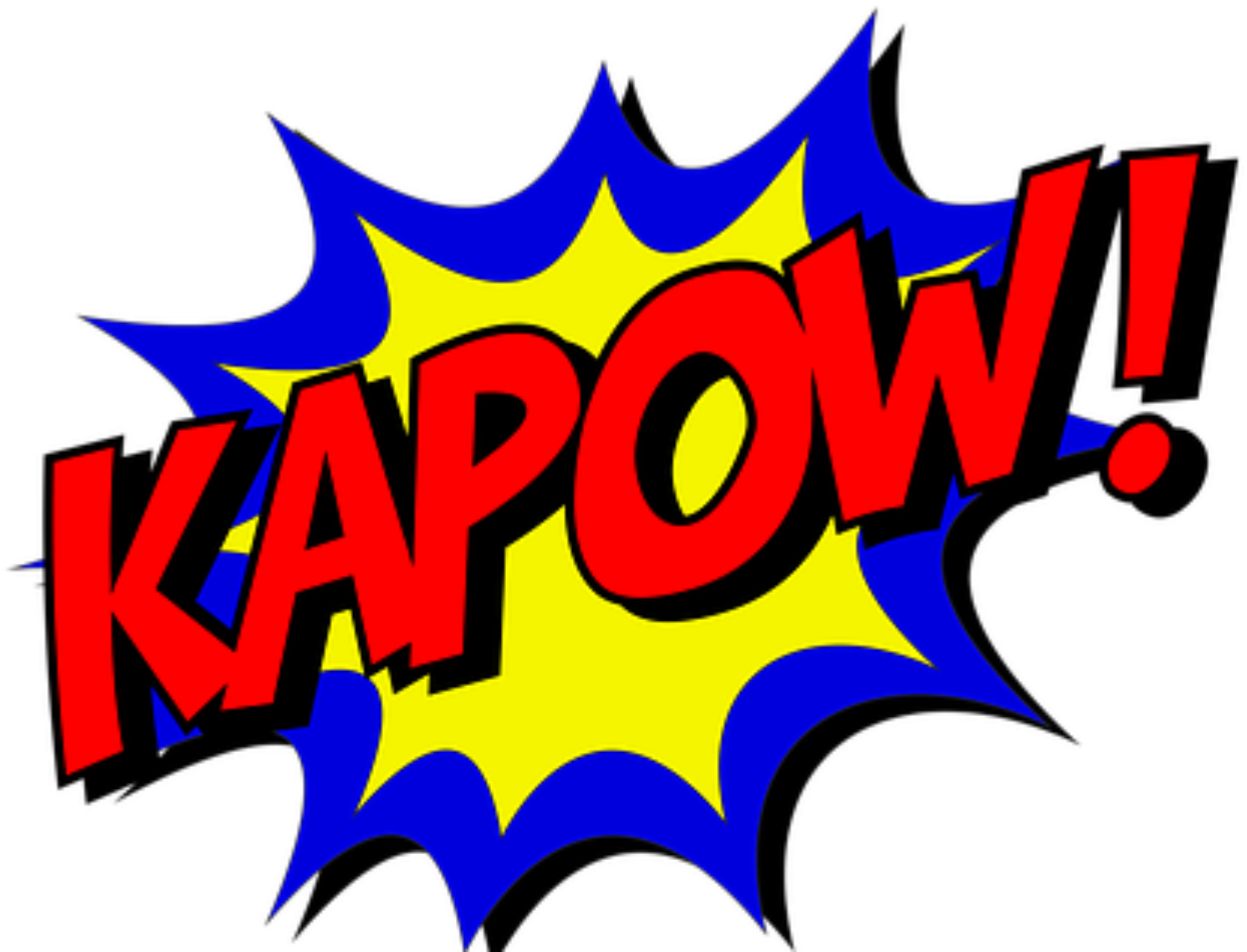 Comic Book Pop Art - Pow Cartoon Clipart (2000x1408), Png Download