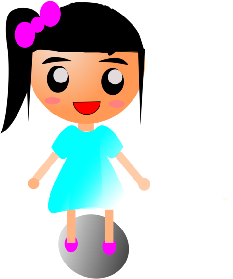 Style,black Hair,fictional Character - Cartoon Clipart (750x750), Png Download