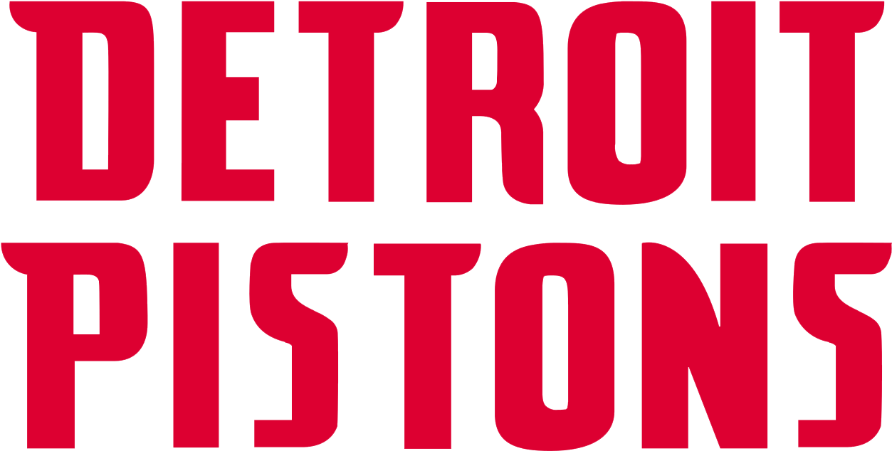 Detroit Pistons Png Free Image - Detroit Pistons Logo Text Clipart (1500x900), Png Download