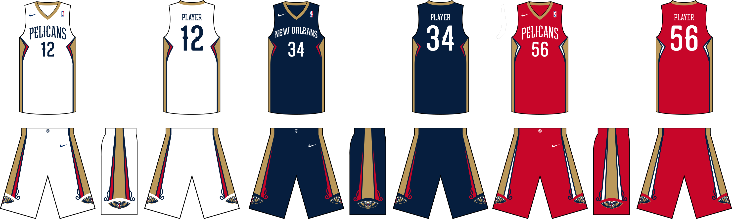 Pelicans Jersey Clip Art - Png Download (2944x880), Png Download