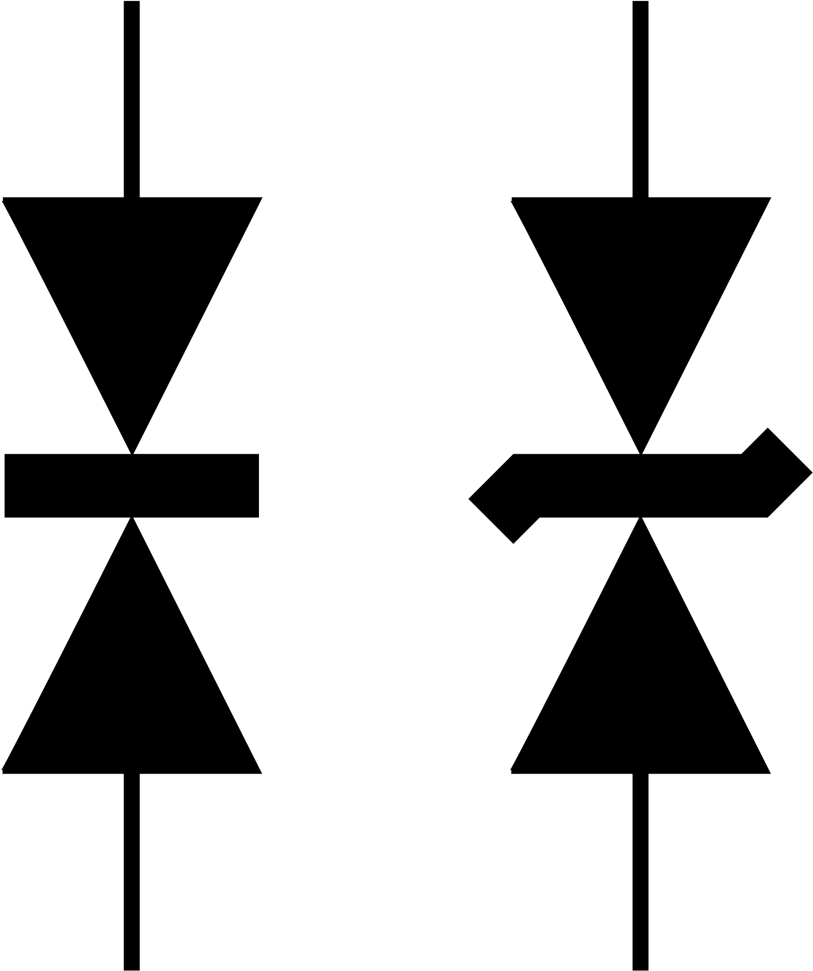 Electrical Symbol For Diode - Bidirectional Diode Clipart (2000x2000), Png Download