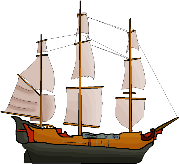 Pirate Ship Boat Piracy - Transparent Background Pirate Ship Png Clipart (620x572), Png Download