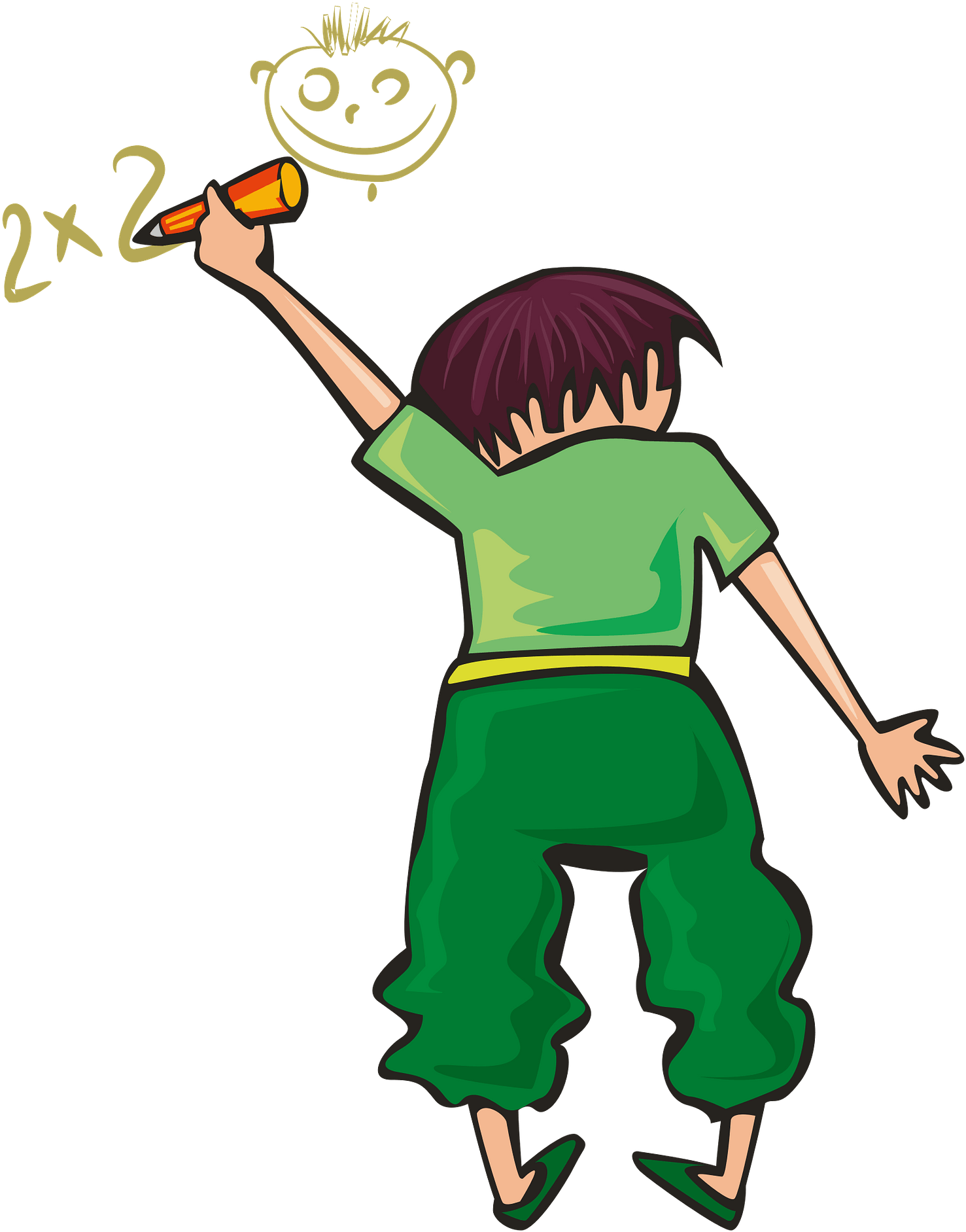 Writing On School Walls Clipart - Png Download (1520x1920), Png Download