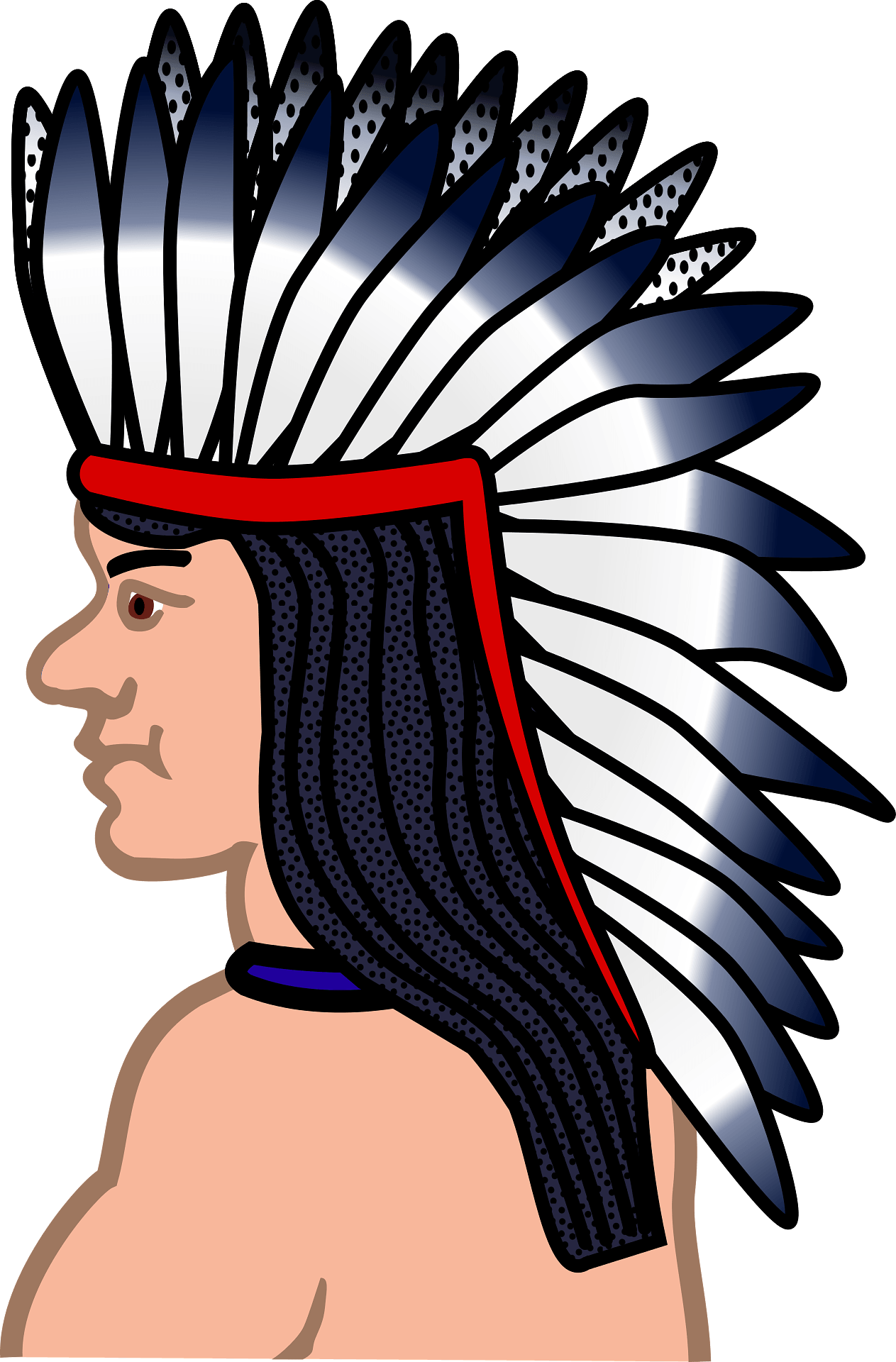 Native American Chief Clipart - Native American Chief Head Clipart Png Transparent Png (526x800), Png Download