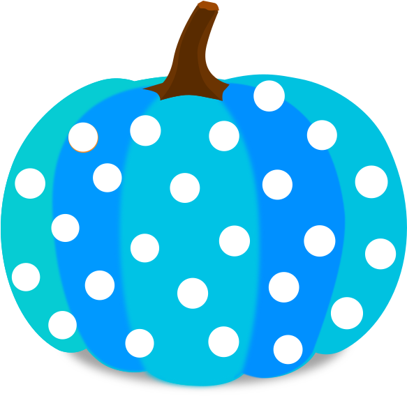 Pumpkin Clip Polka Dot - Cute Pumpkin Clipart - Png Download (582x597), Png Download