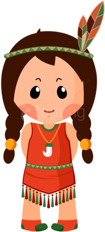 Native American Girl Clipart - Png Download (400x833), Png Download