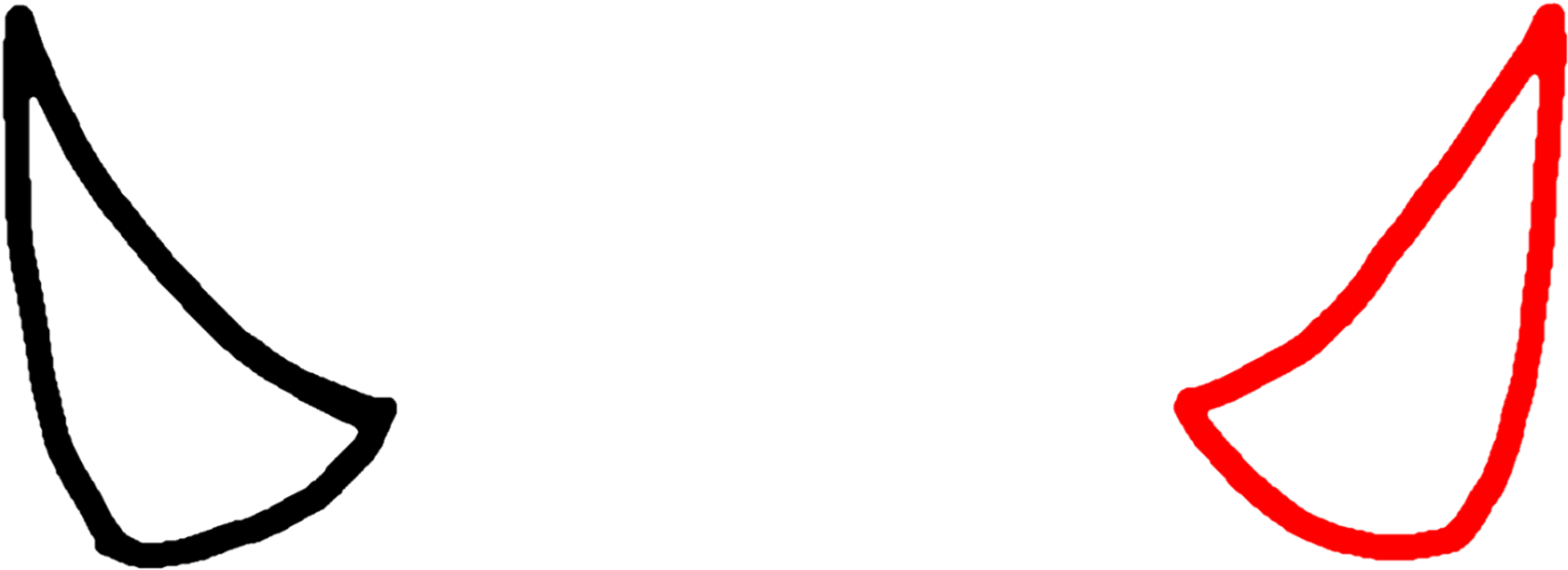 #devil #horns #black #red #devilhorns #devilhorn #angry - Devil Picsart Clipart (2289x2289), Png Download