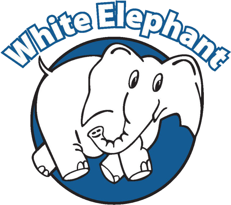 Country Fair White Elephant Clipart (768x702), Png Download